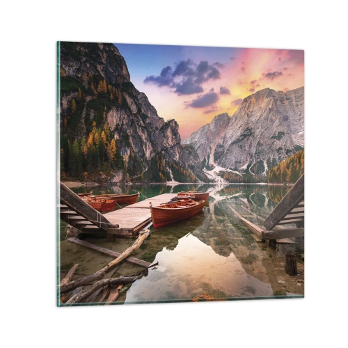 Glastavla - Bild på glas - Dagens löfte - 60x60 cm