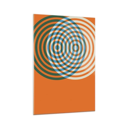 Glastavla - Bild på glas - Abstrakt cirkulär variation - 70x100 cm