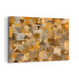 Canvastavla - Bild på duk - Värld infattad i form - 100x70 cm