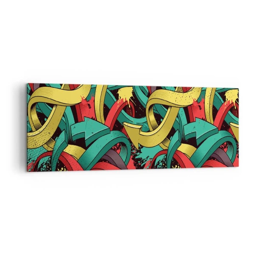 Canvastavla - Bild på duk - Vilken väg till målet? - 140x50 cm