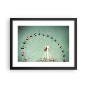 Affisch i svart ram - Välkommen att ha kul - 40x30 cm