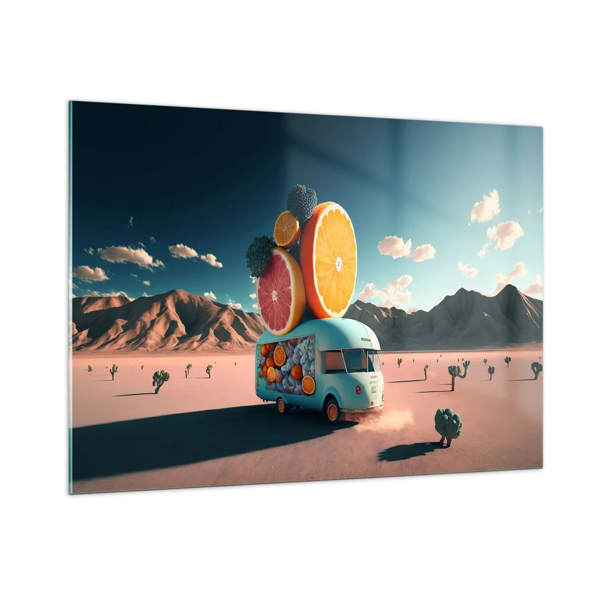 Glastavla - Bild på glas - En smak av semester - 100x70 cm