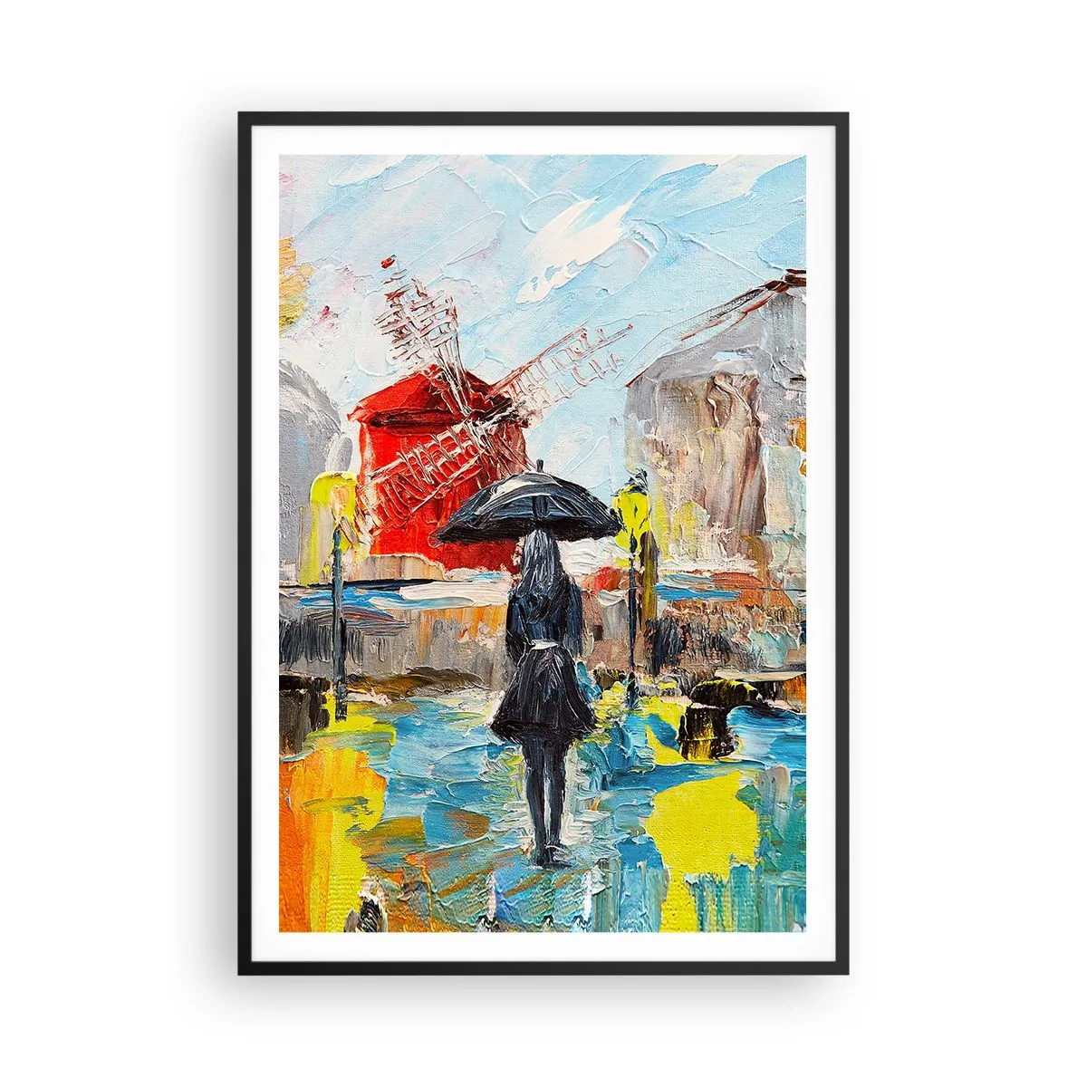 Affisch i svart ram - Parislegender - 70x100 cm
