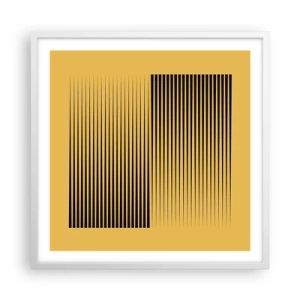 Affisch i vit ram - Motsatsernas kvadrat - 60x60 cm