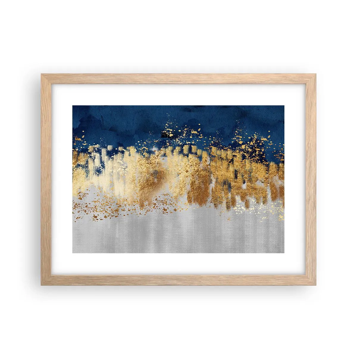 Affisch i ram av ljusek - Modern komposition med blixt - 40x30 cm