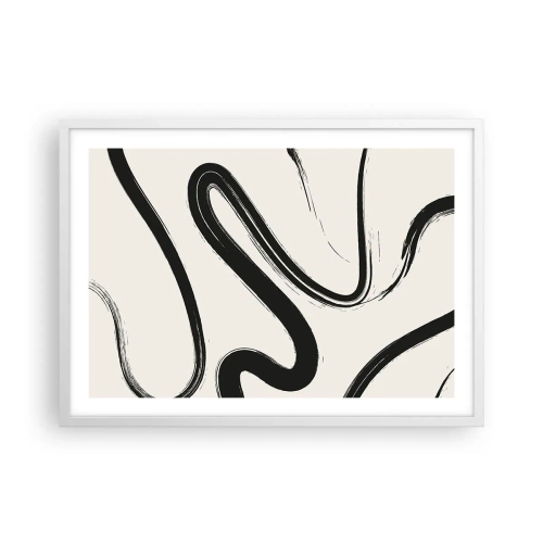 Affisch i vit ram - Svart och vit elegans - 70x50 cm