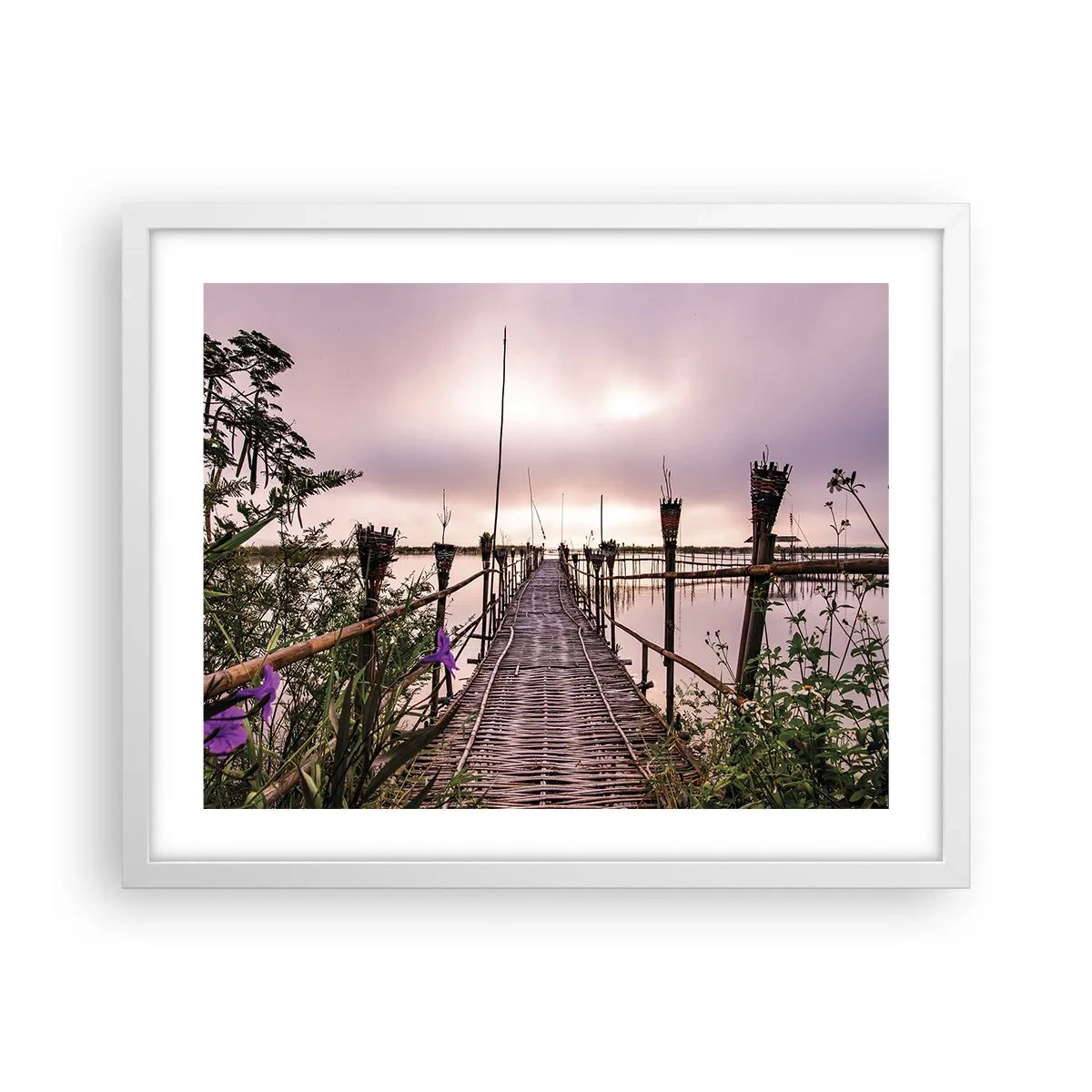 Affisch i vit ram - Asiens lugn och tystnad - 50x40 cm