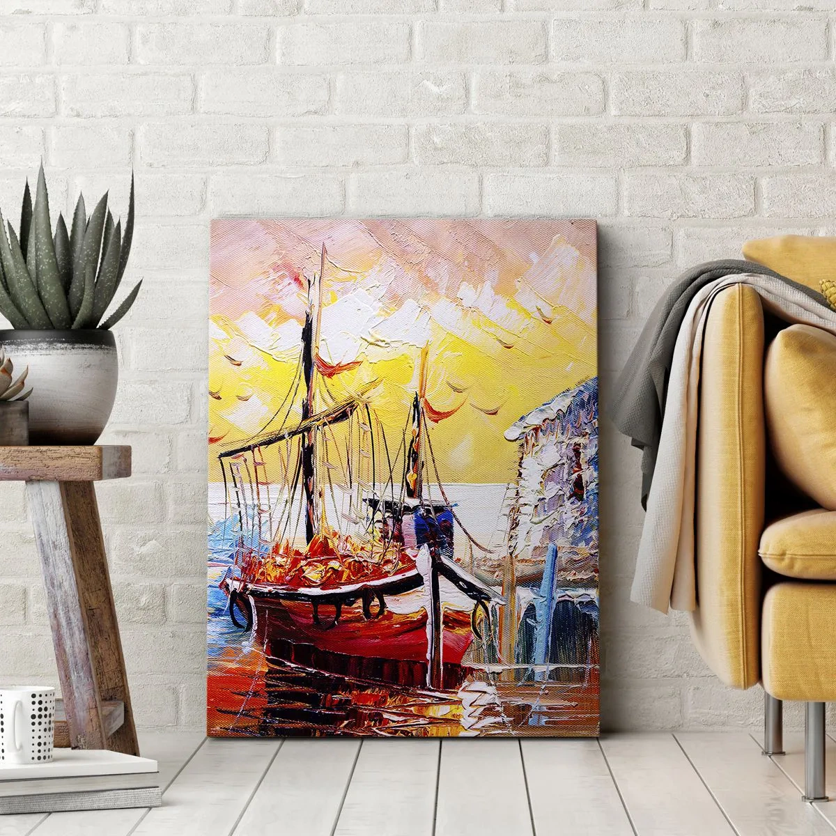 Canvastavla - Bild på duk - Lycklig återresa - 50x70 cm