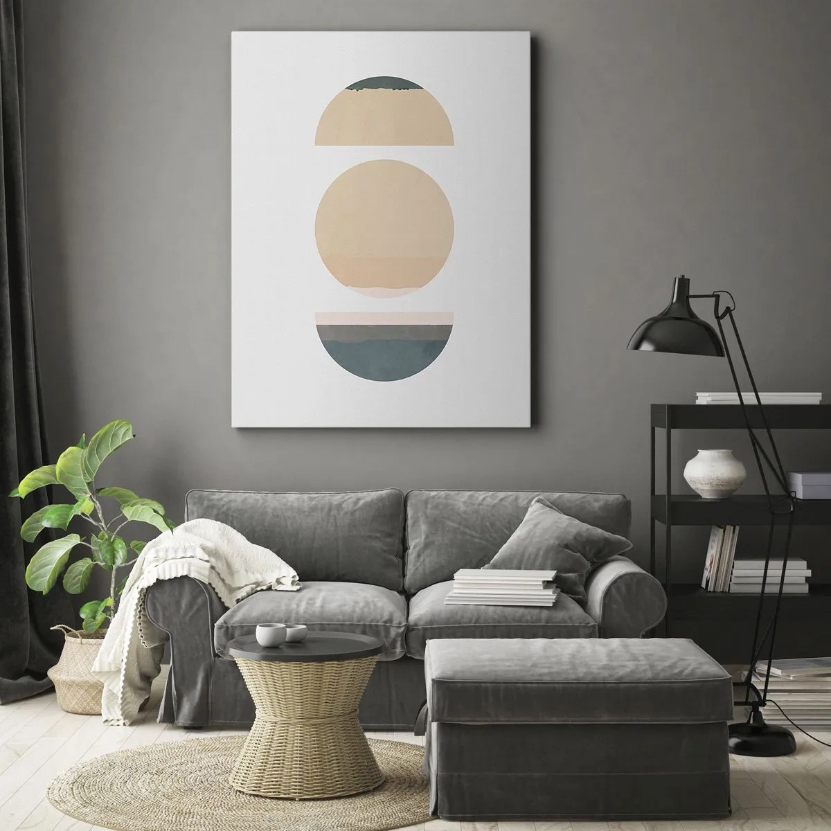 Canvastavla - Bild på duk - Hjul efter hjul - 55x100 cm