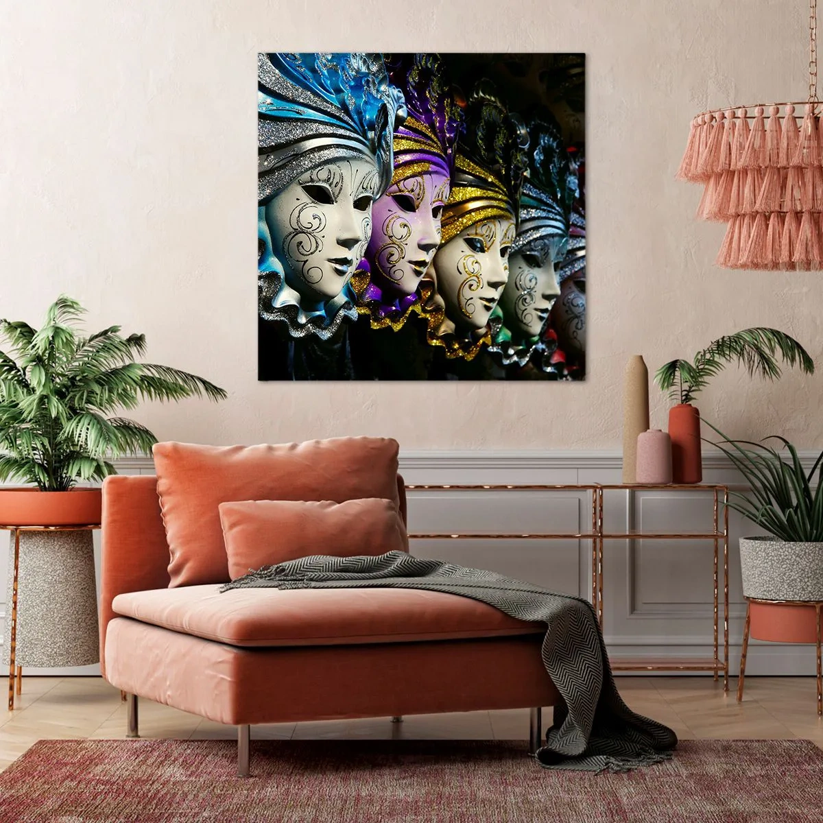 Canvastavla - Bild på duk - Hemlighet i guld och i silver - 70x70 cm