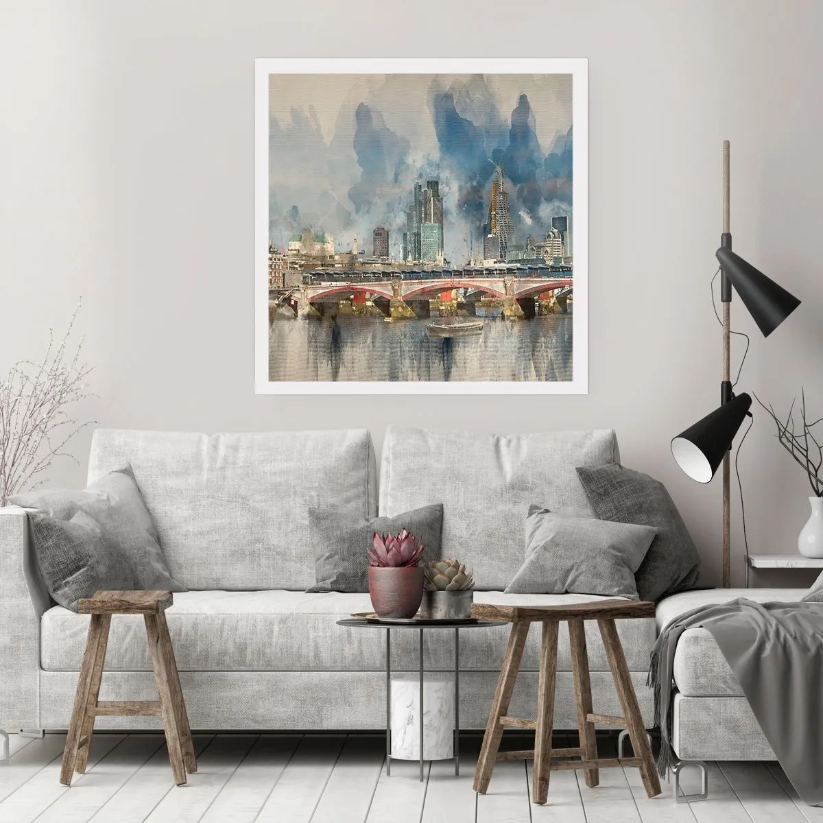 Affisch - London i hela sin prakt - 30x30 cm