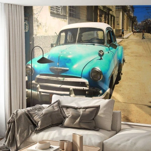 Fototapet Premium Sand - Evviva Cuba! - Bil, Bil, Kuba - 350x256 cm