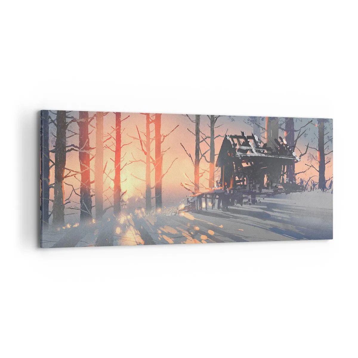 Canvastavla - Bild på duk - det är bara solen som tittar in här - 120x50 cm