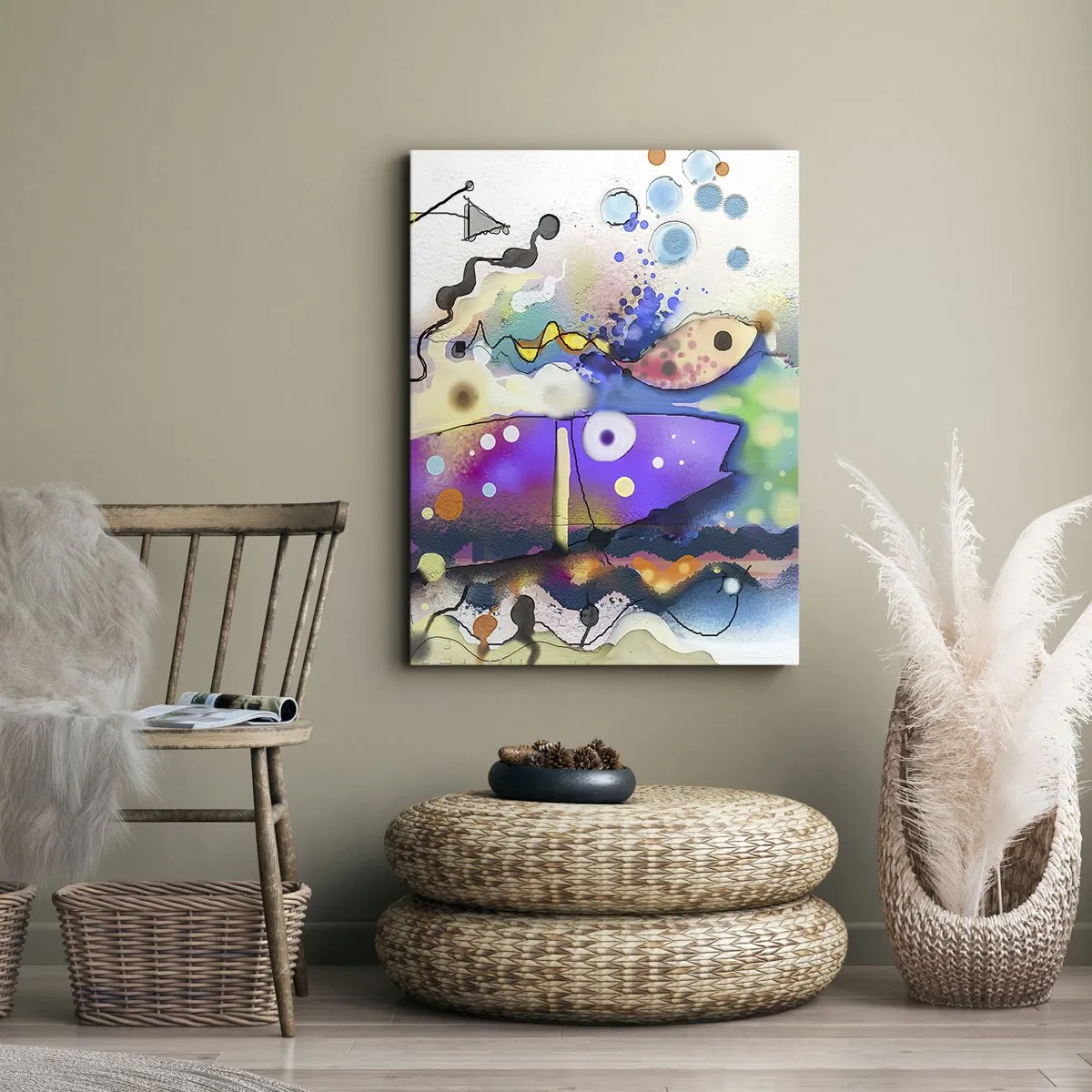 Canvastavla - Bild på duk - Det saknas ord! - 45x80 cm