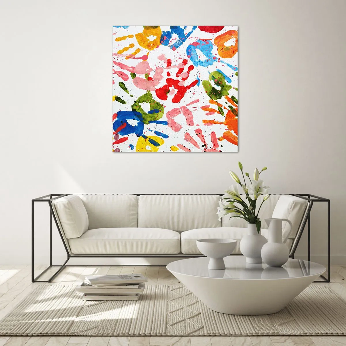 Glastavla - Bild på glas - Följs spåren - 50x50 cm