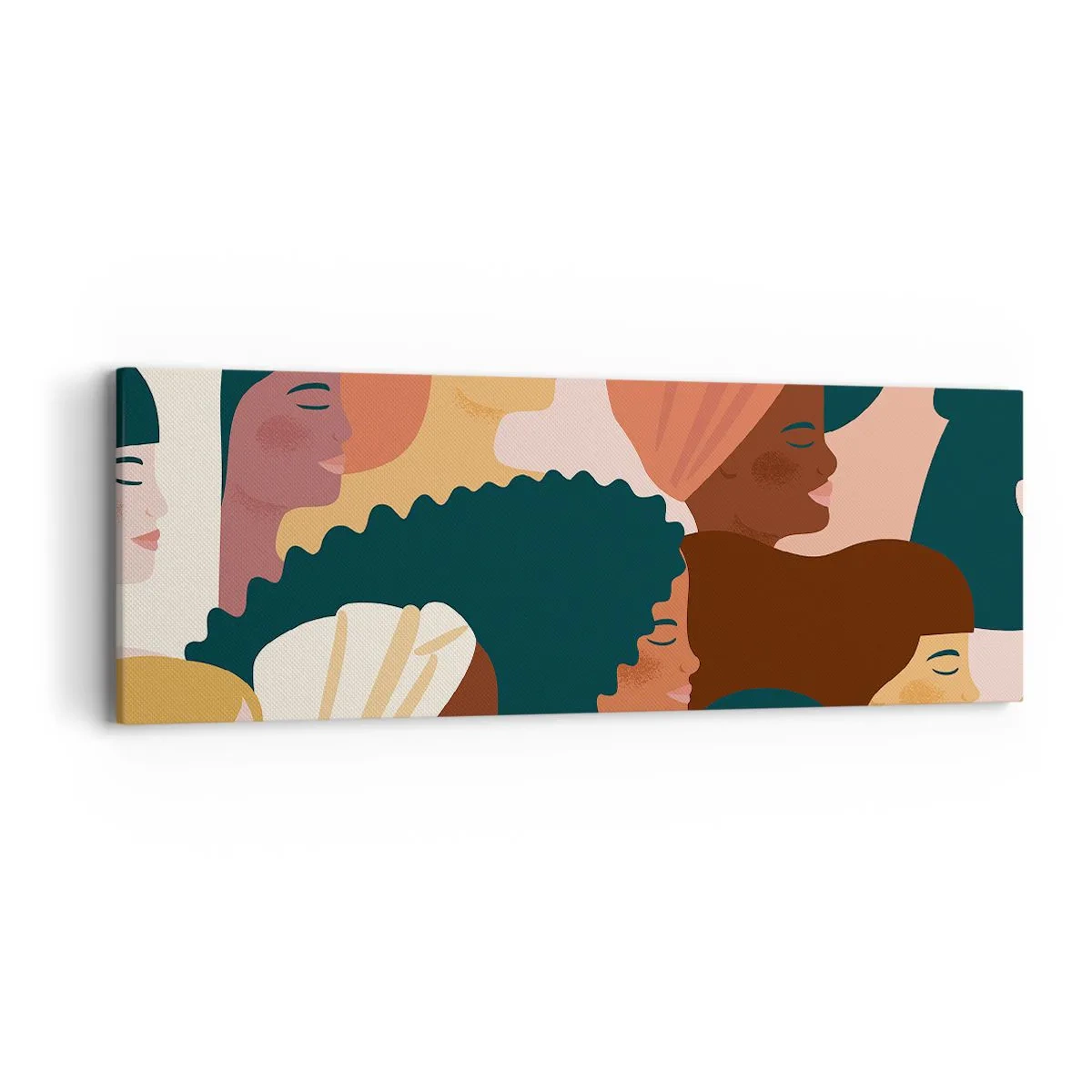 Canvastavla - Bild på duk - Endast kvinnlighet - 90x30 cm