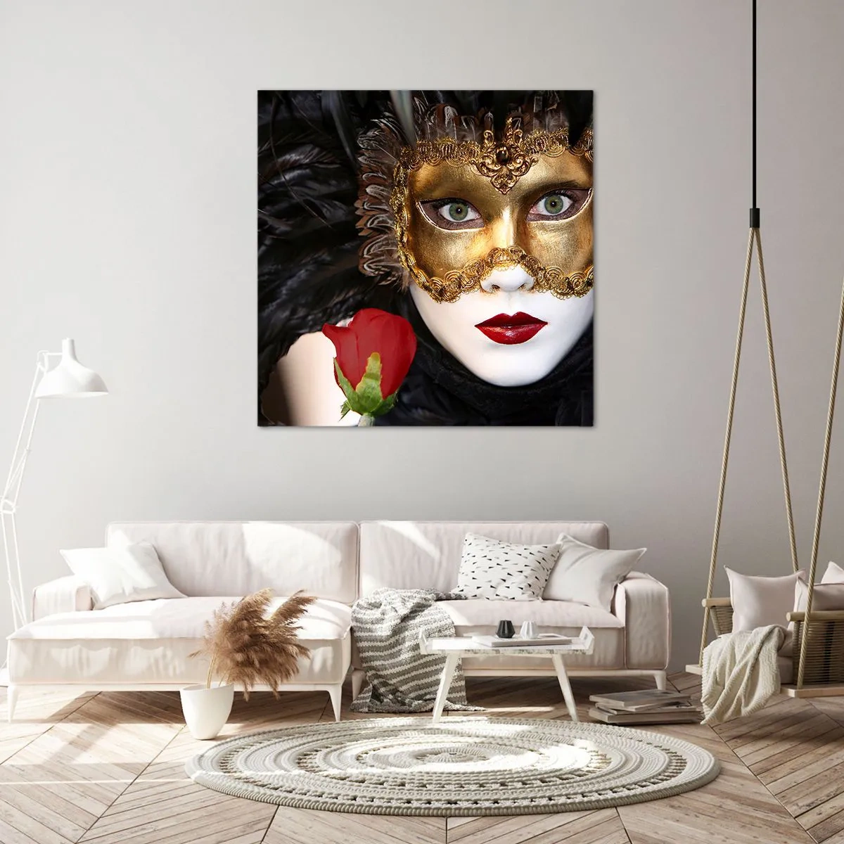 Canvastavla - Bild på duk - För livet är en stor fest - 30x30 cm