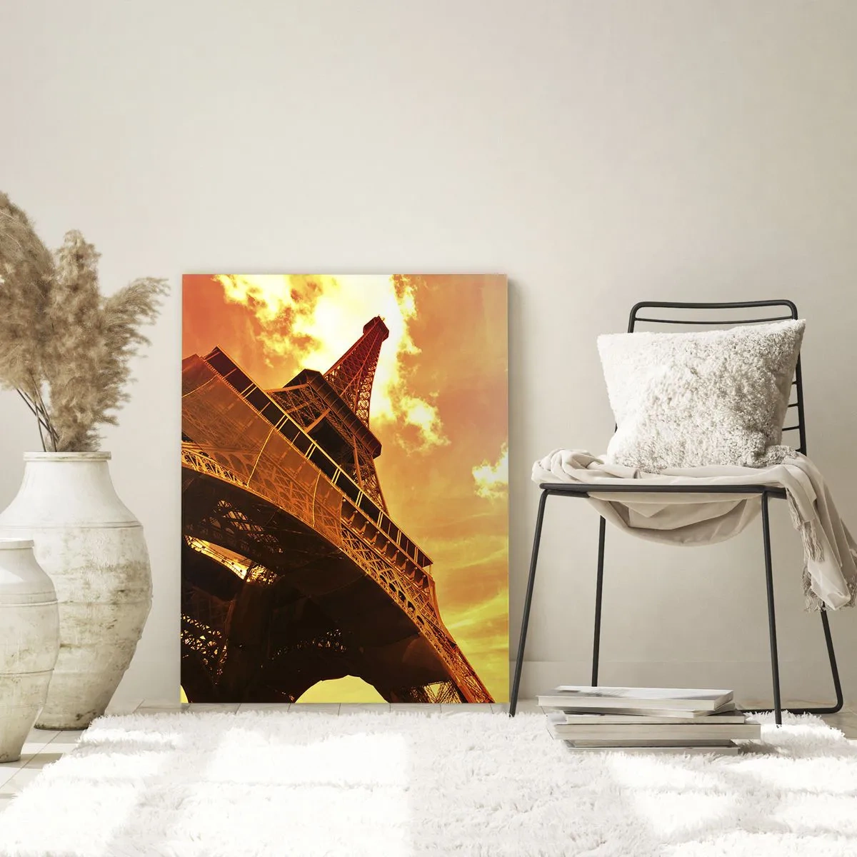 Glastavla - Bild på glas - Monumentalt, ty solförgyllt - 50x70 cm