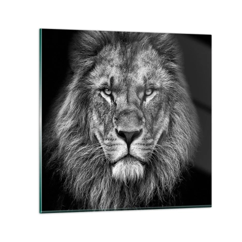 Glastavla - Bild på glas - I kröningskläder - 50x50 cm