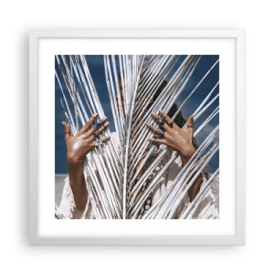 Affisch i vit ram - Schamanens flickvän? - 40x40 cm