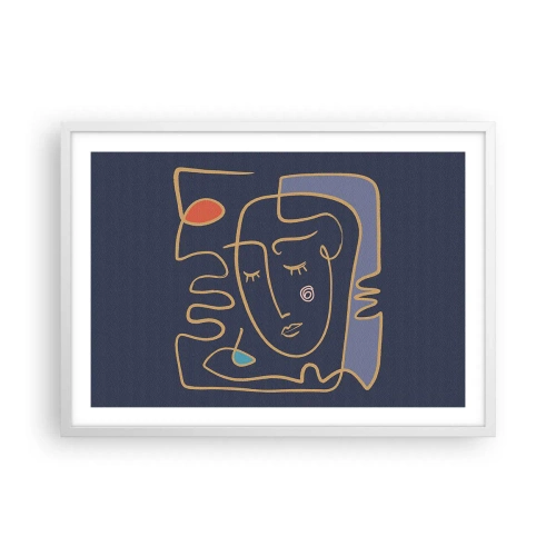 Affisch i vit ram - I drömmarnas värld - 70x50 cm