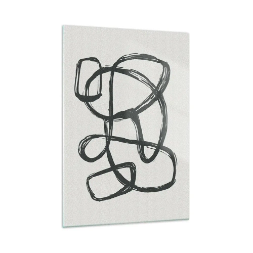 Glastavla - Bild på glas - Loopad abstraktion - 50x70 cm