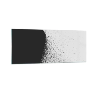 Glastavla - Bild på glas - Partiklarnas rörelse - 100x40 cm