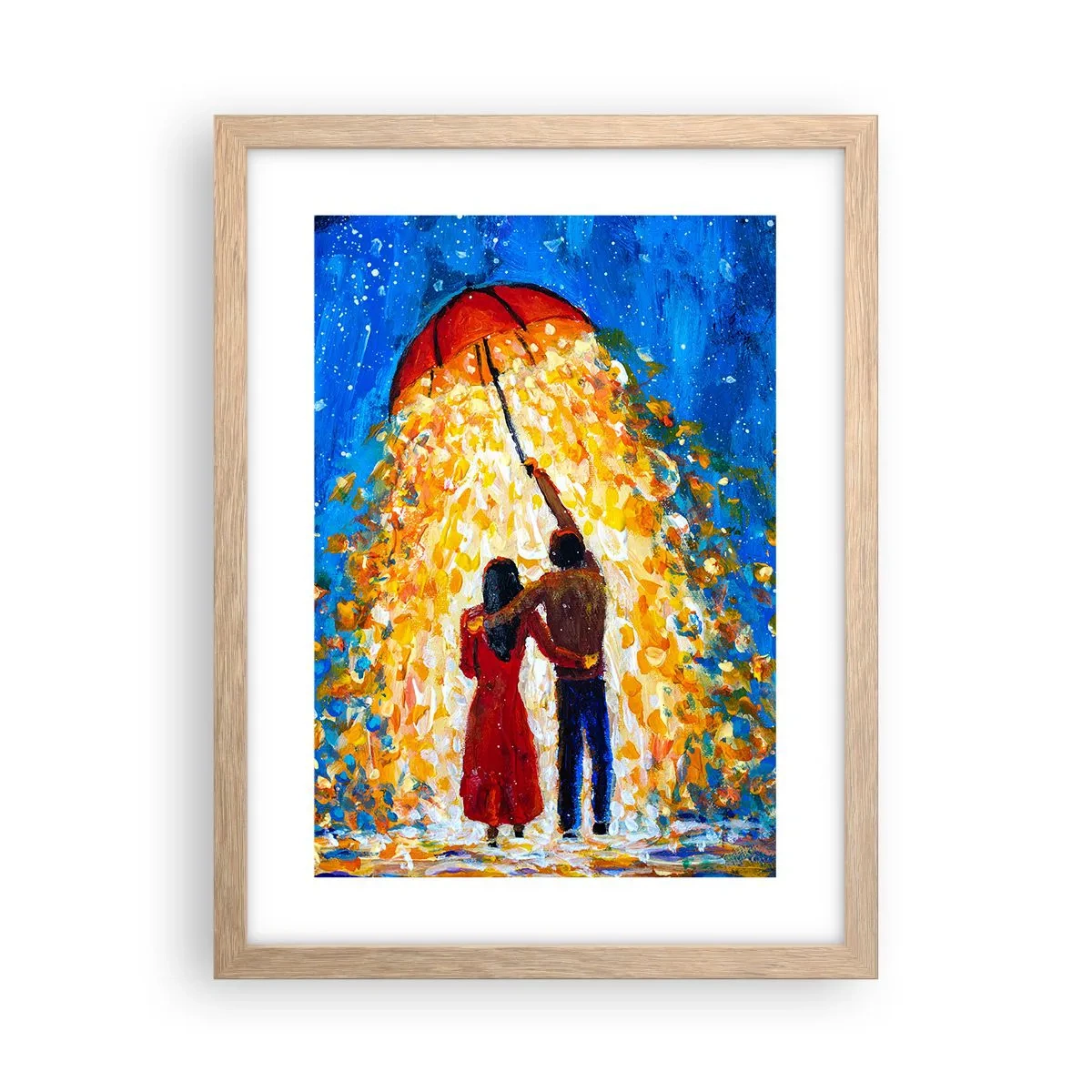 Affisch i ram av ljusek - Magi på en regnig kväll? - 30x40 cm