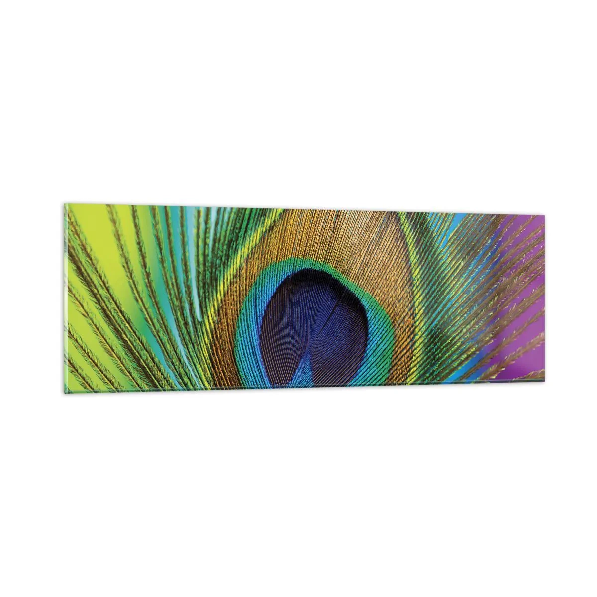 Glastavla - Bild på glas - Öga mot öga - 90x30 cm