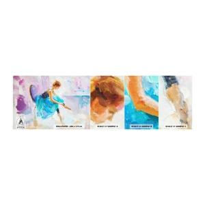 Provbit av självhäftande fototapet Deluxe Sticker - Outtalad charm, fin stil - Ballerina, Dansa, Balett - 100x30 cm