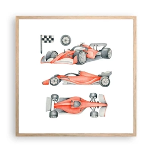 Affisch i ram av ljusek - Att komma ikapp en dröm - 60x60 cm