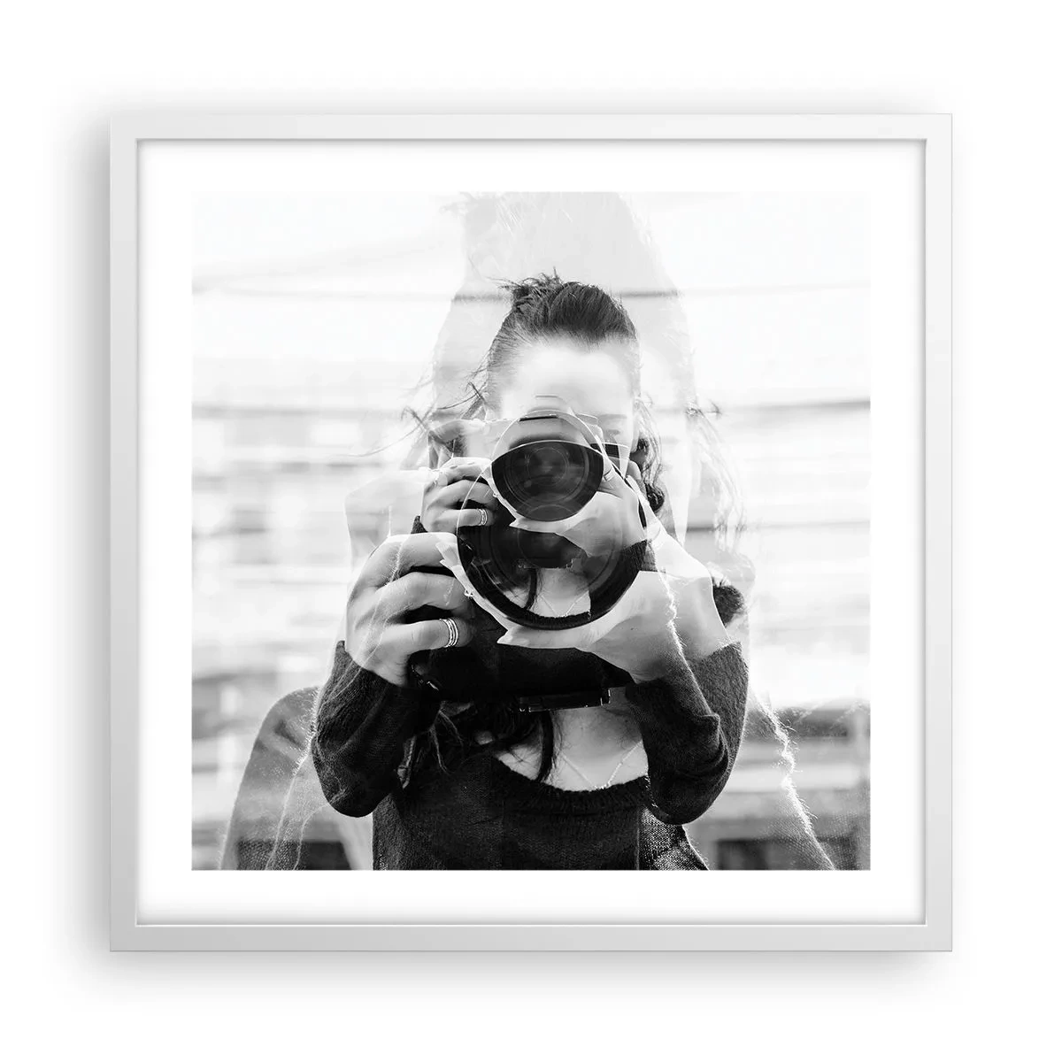 Affisch i vit ram - Skapare och material - 50x50 cm