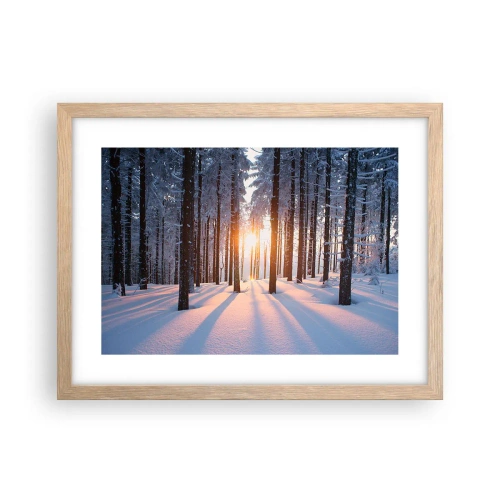 Affisch i ram av ljusek - Tydligt svart på vitt - 40x30 cm