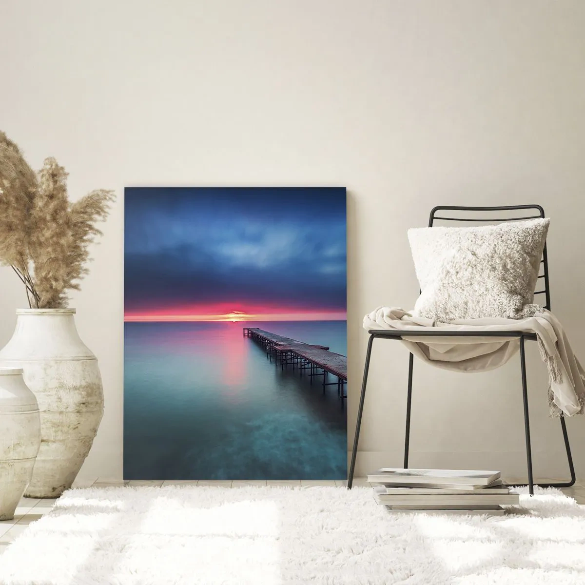 Glastavla - Bild på glas - Mellan himlen och jorden - 50x70 cm