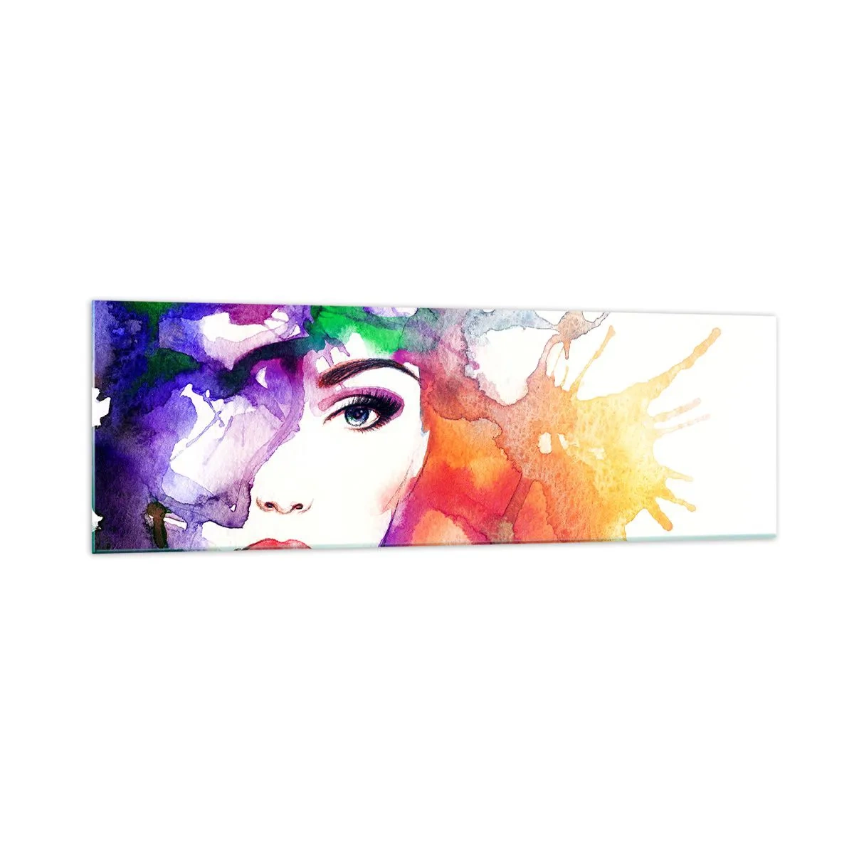 Glastavla - Bild på glas - Med huvudet i himlen - 160x50 cm