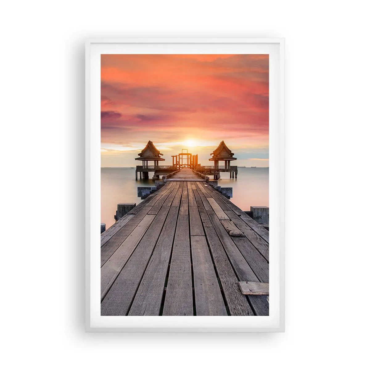 Affisch i vit ram - Skymning i öst - 61x91 cm