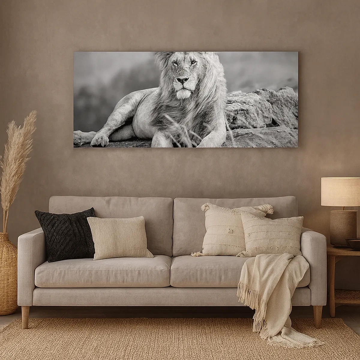 Canvastavla - Bild på duk - Kunglig siesta - 30x30 cm