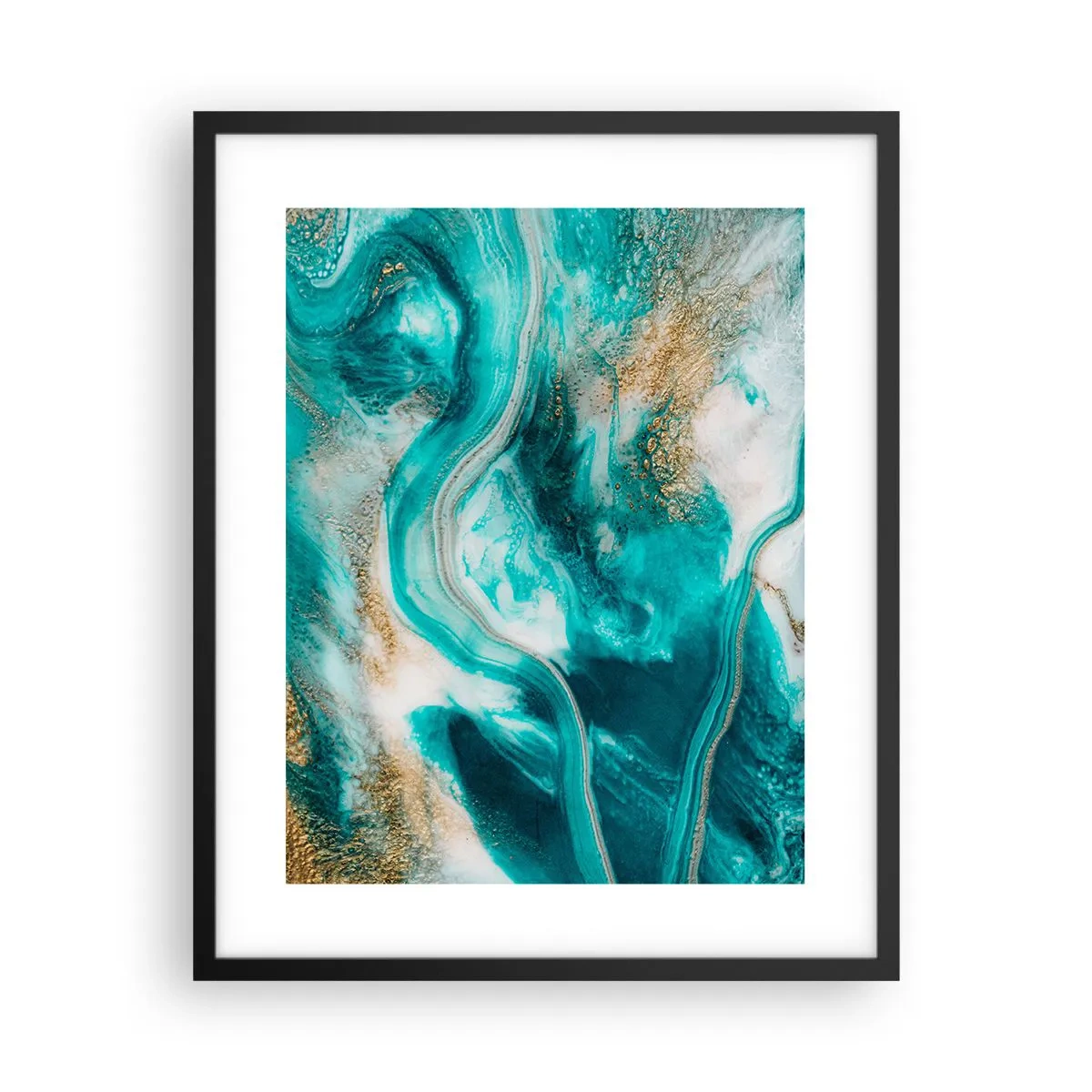 Affisch i svart ram - Guldflod - 40x50 cm