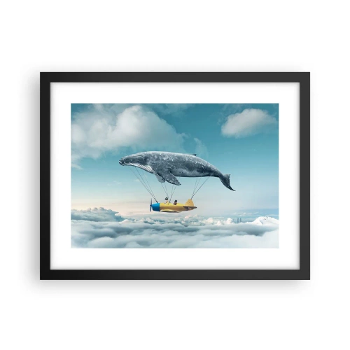 Affisch i svart ram - Varför inte? - 40x30 cm