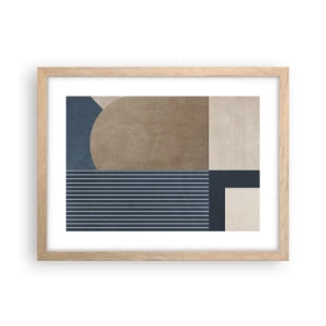 Affisch i ram av ljusek - Komposition av enkelhet och rundhet - 40x30 cm