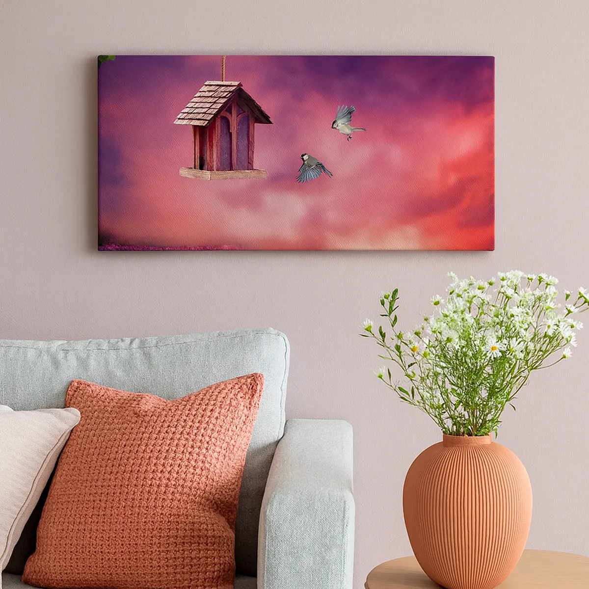 Canvastavla - Bild på duk - Inbjudan till middag - 30x30 cm