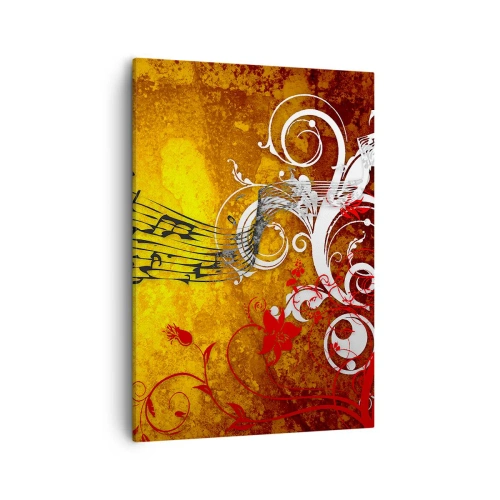Canvastavla - Bild på duk - Låt musiken flyta - 50x70 cm