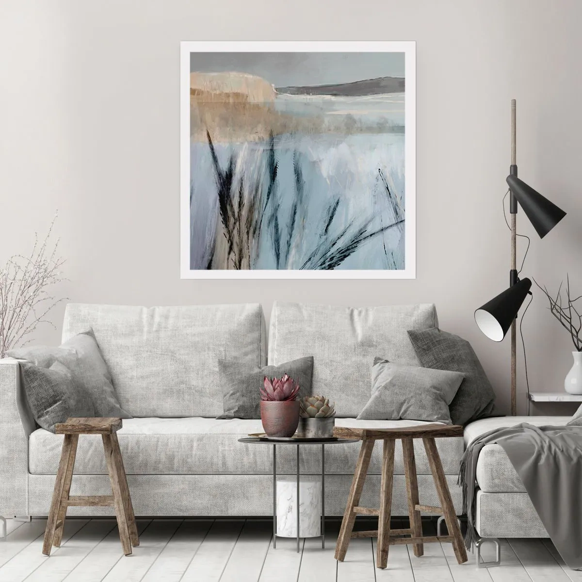 Affisch - Vinterfält - 40x40 cm