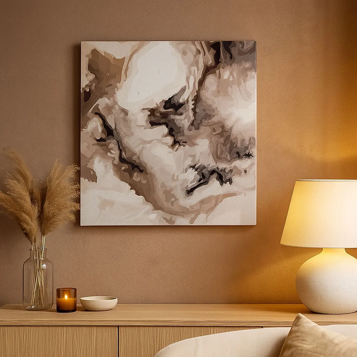 Canvastavla - Bild på duk - En galax födelse - 30x30 cm