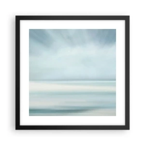 Affisch i svart ram - Fred hela vägen till horisonten - 40x40 cm