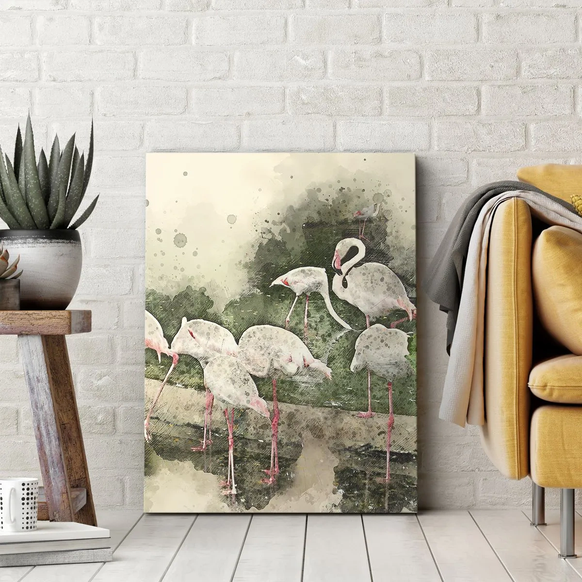 Canvastavla - Bild på duk - Exotisk dröm - 55x100 cm