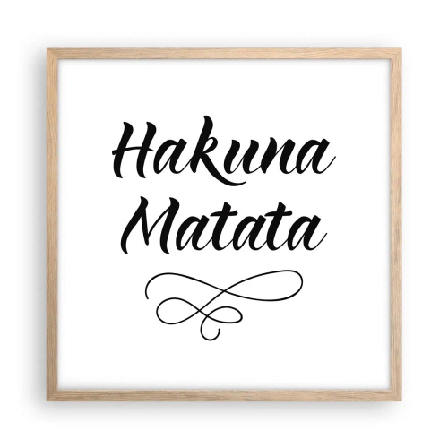 Affisch i ram av ljusek - Bästa rådet - 50x50 cm