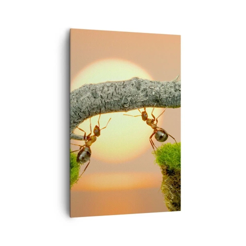 Canvastavla - Bild på duk - Glatt, gemensamt arbete - 80x120 cm