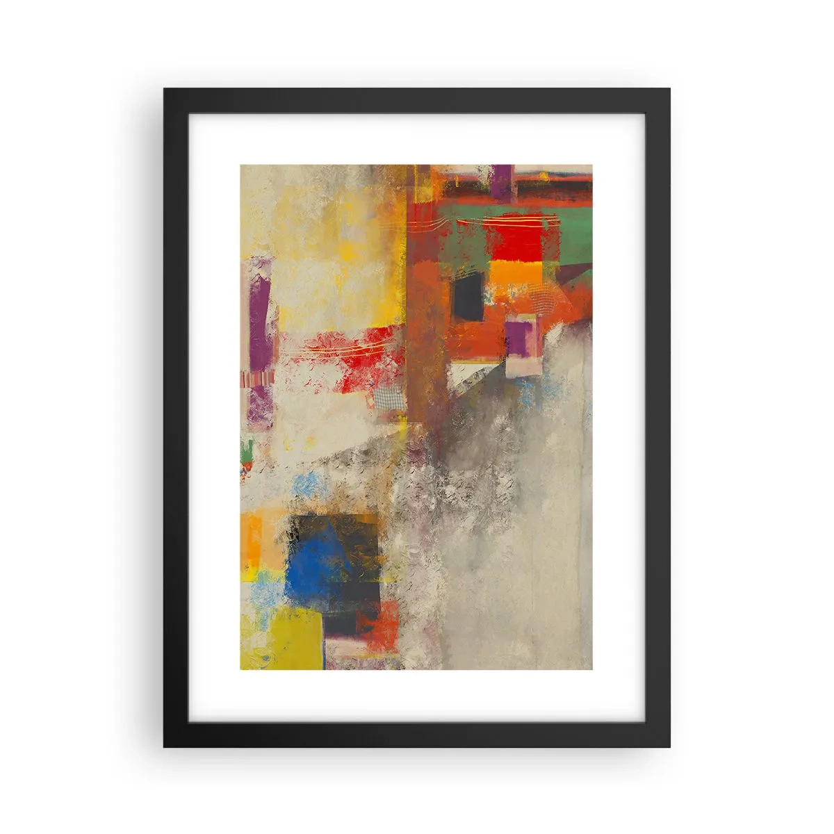 Affisch i svart ram - Färgernas geometri - 30x40 cm
