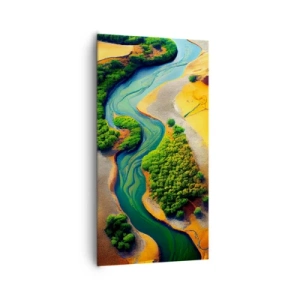 Canvastavla - Bild på duk - Livgivande flod - 65x120 cm